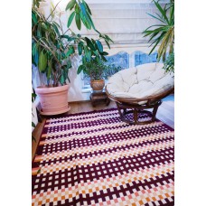 Tkaný koberec Kelim K840C - 160x250cm, vínový