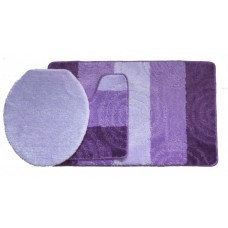Koupelnová předložka Comfort Silver- fialová - set 3 ks