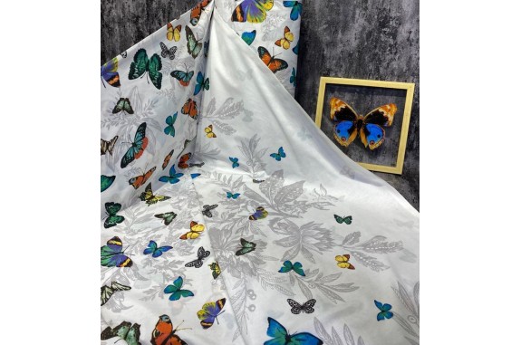 Ervi bavlna š.240 cm - barevné motýlcí 127-1, metráž