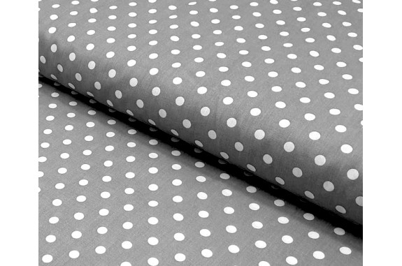 Ervi bavlna š.240 cm šedá/bílé puntíky -1277-75, metráž