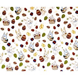 Ervi bavlna š.240 cm - Velikonoční vzor 25359-4, metráž