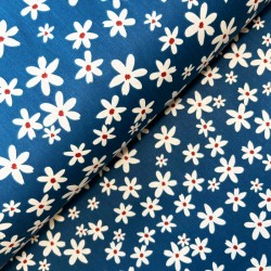 Ervi bavlna š.240 cm - květinky na modrém - 26186-7, metráž
