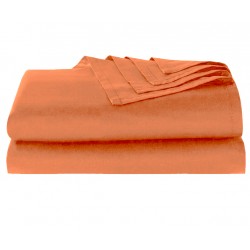Bavlněné  prostěradlo oranžové,  140x240cm 