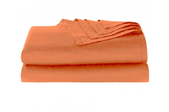 Bavlněné  prostěradlo oranžové,  220x240cm 