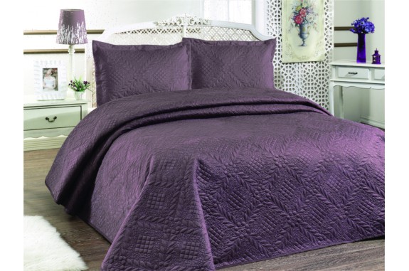 Přehoz na postel ILK - fialový,  220x240cm 