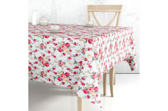 Ubrus PVC Mirella M-095A -  růže, 20 m x140 cm