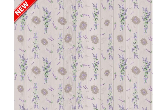 Ubrus PVC Mirella M-107A - Lavender, 20 m x 140 cm