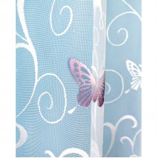 Hotová oblouková žakárová záclona Motýl fialový/ vzor 7514, 120x280cm