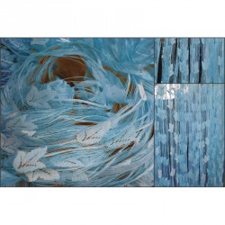 Provázková záclona Ambiance -16-modrá, výška 240 cm