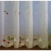 Voálová krémová záclona s  výšivkou jahody - 5011, výška 210cm, metráž