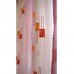 Voálová záclona N0165-10 světle oranžová/ vínová, výška 250cm, metráž