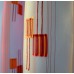 Hotová voálová záclona N0165-10 světle oranžová/ vínová, 145x245cm
