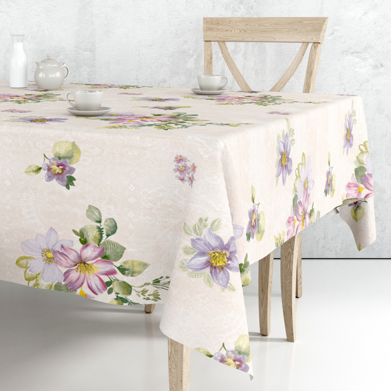 Ubrus PVC FL-1758-01 - Romantická květina (různé velikosti)