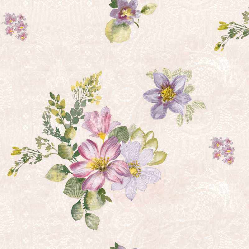 Ubrus PVC kulatý FL-1758-01 - Romantická květina (různé velikosti)