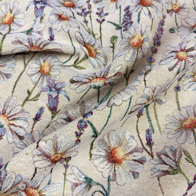 Ervi Gobelínový ubrus na stůl čtvercový - Louka kopretin