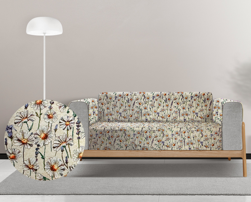 Ervi Gobelínový  přehoz na sedačku/postel - Louka kopretin