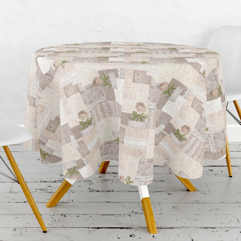 Ubrus PVC kulatý M-138B - Provensálský venkov (různé velikosti)