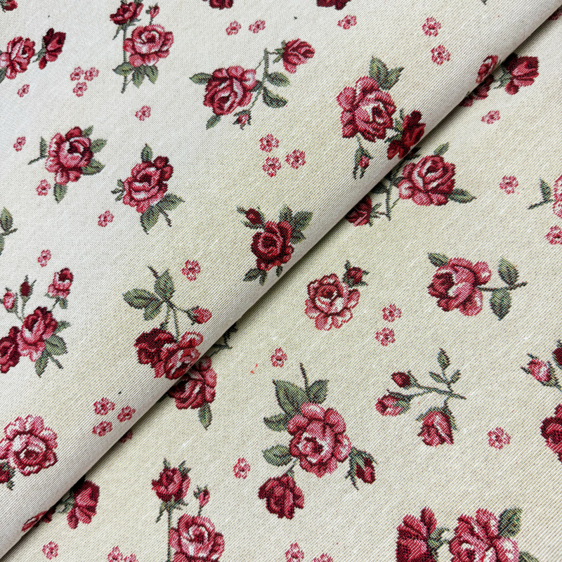 280cm Dekorační/potahová Gobelínová látka šířka - Polibek růže