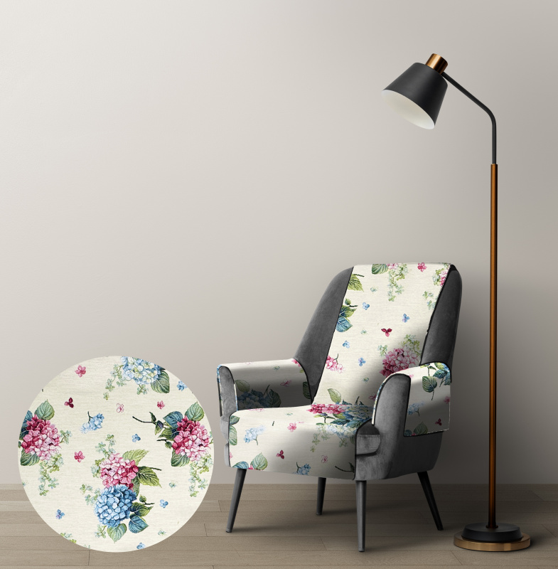 Ervi Gobelínový přehoz na křeslo - Kouzlo hortenzií