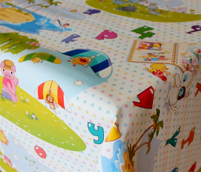 Ubrus PVC kulatý DC-790 - Zvířátková abeceda (různé velikosti)