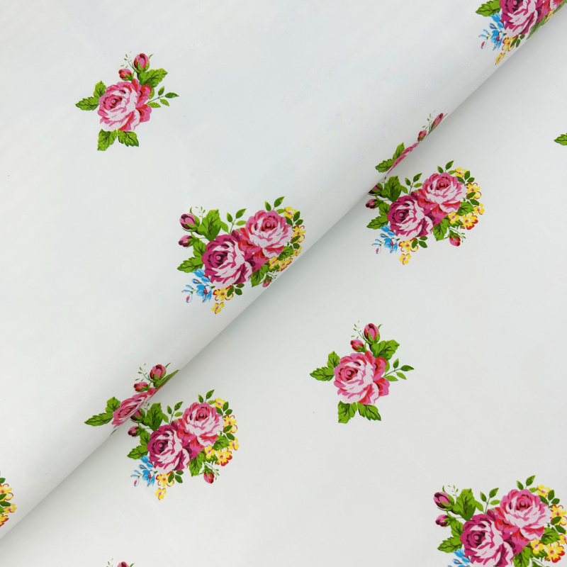 Ubrus PVC DC-106 – Růžové kytičky (různé velikosti)