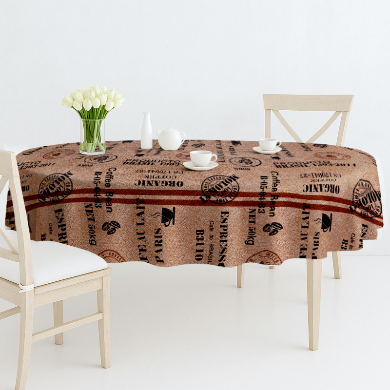 Ubrus PVC oválný Mo-6039-Aroma Brazílie (různé velikosti)