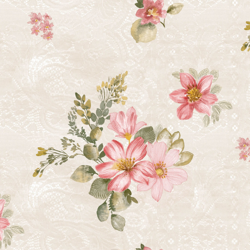 Ubrus PVC oválný PVC FL-1758-03 - Romantická květina (různé velikosti)