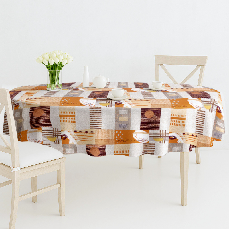 Ubrus PVC oválný PVC FL-1759-01 - Modern(různé velikosti)