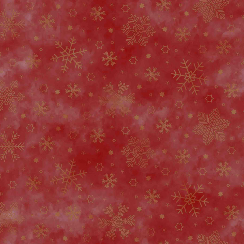 Ubrus PVC oválný PVC Fl-1730 - Zlaté vločky na červené (různé velikosti)