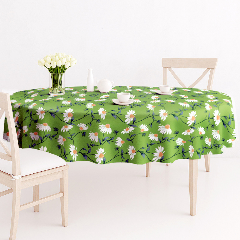 Ubrus PVC oválný PVC FL-1667 - Vůně heřmánku (různé velikosti)