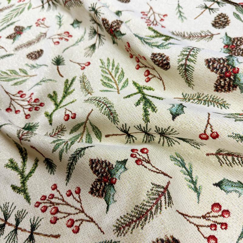 280cm šířka Dekorační/potahová Gobelínová látka - Zimní les