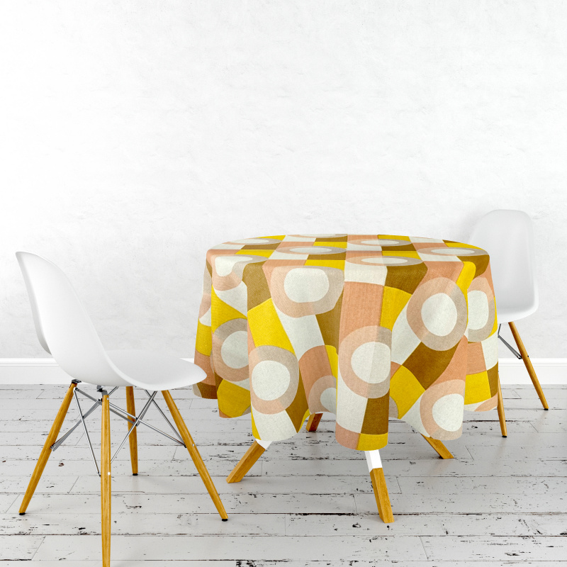 Ubrus PVC kulatý FL-425 - Geometrie (různé velikosti)