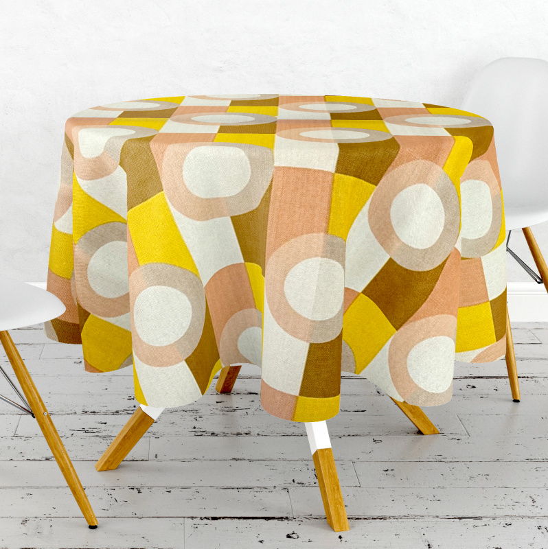 Ubrus PVC kulatý FL-425 - Geometrie (různé velikosti)