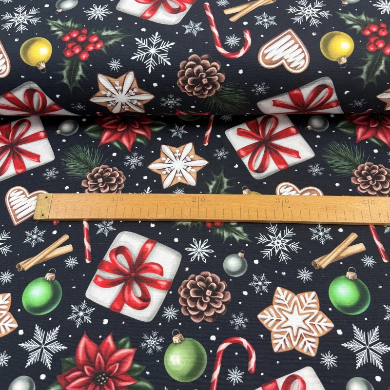 Ervi Teflonový ubrus na stůl kulatý Royal Lux - Čas Vánoc