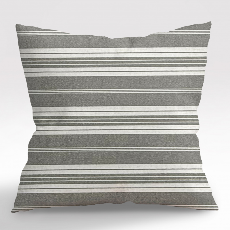 Ervi povlak na polštář FLANELOVÝ - Šedé pruhy