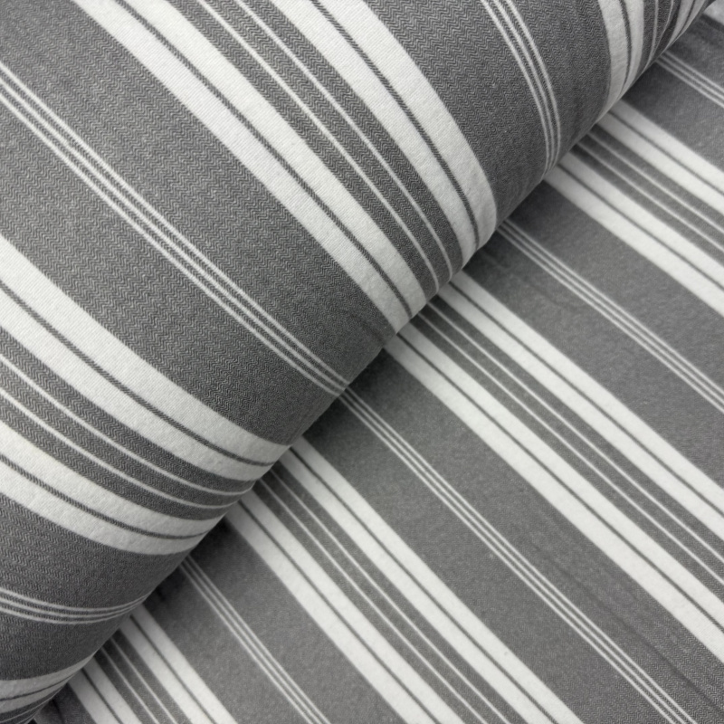 Ervi povlak na polštář FLANELOVÝ - Šedé pruhy