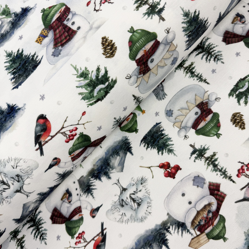 Ervi Teflonová látka/plátno Royal Lux š.180 cm - Kouzlo zimy, metráž