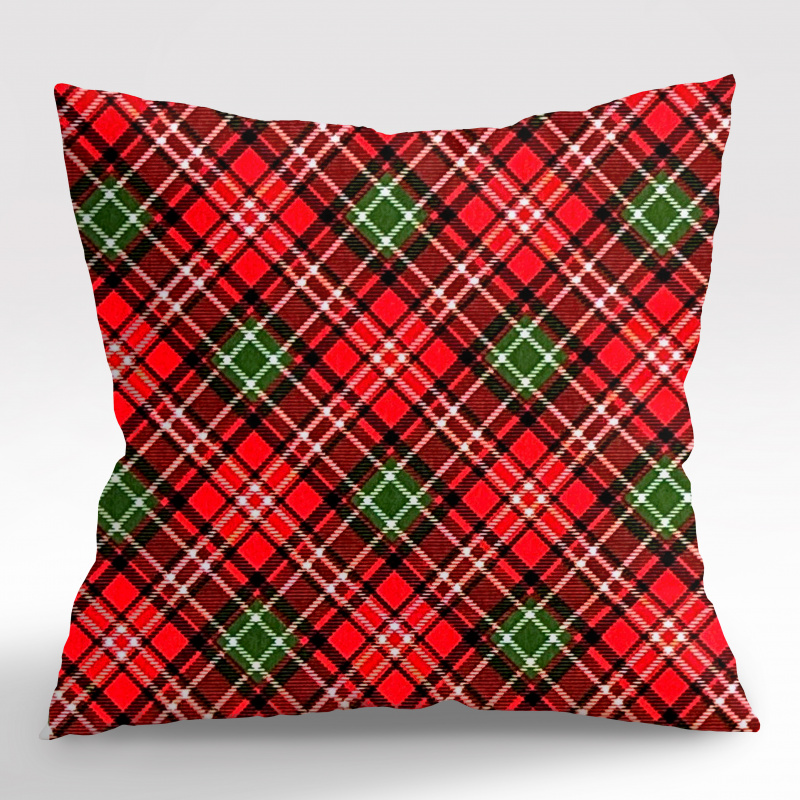 Ervi povlak na polštář dekorační Royal Lux - Vánoční káro