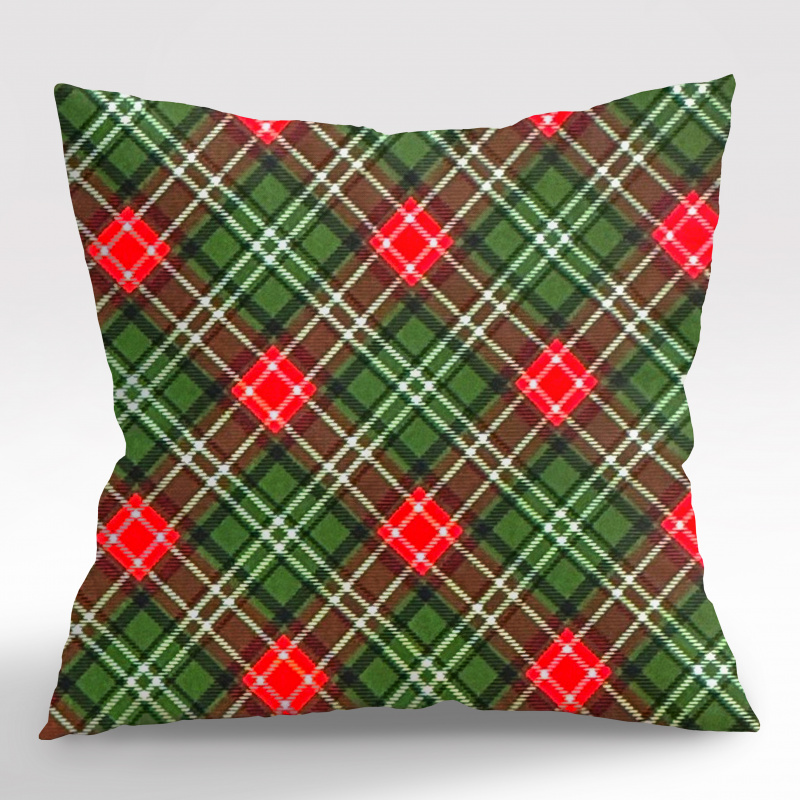 Ervi povlak na polštář dekorační Royal Lux - Tartan vánoční