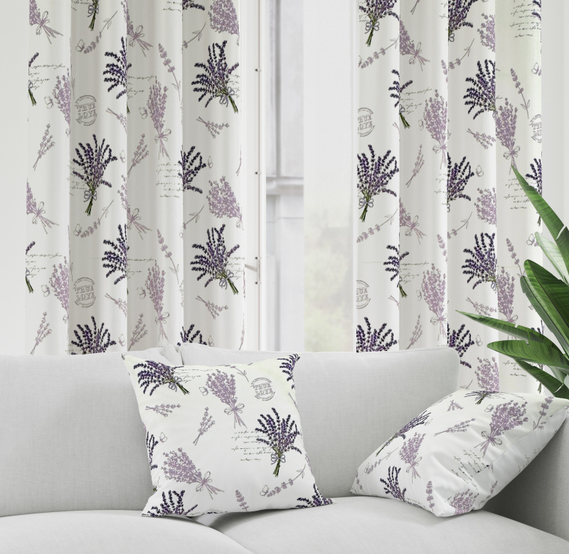 Ervi dekorační závěs Royal Lux - Levandulové kytice