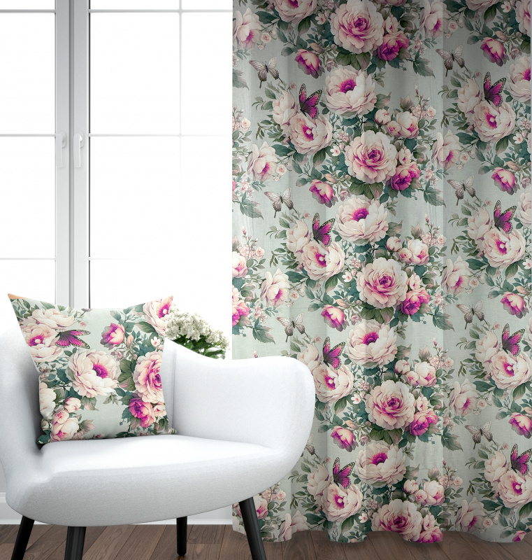 Ervi Saténový závěs DELUXE - Snové růže