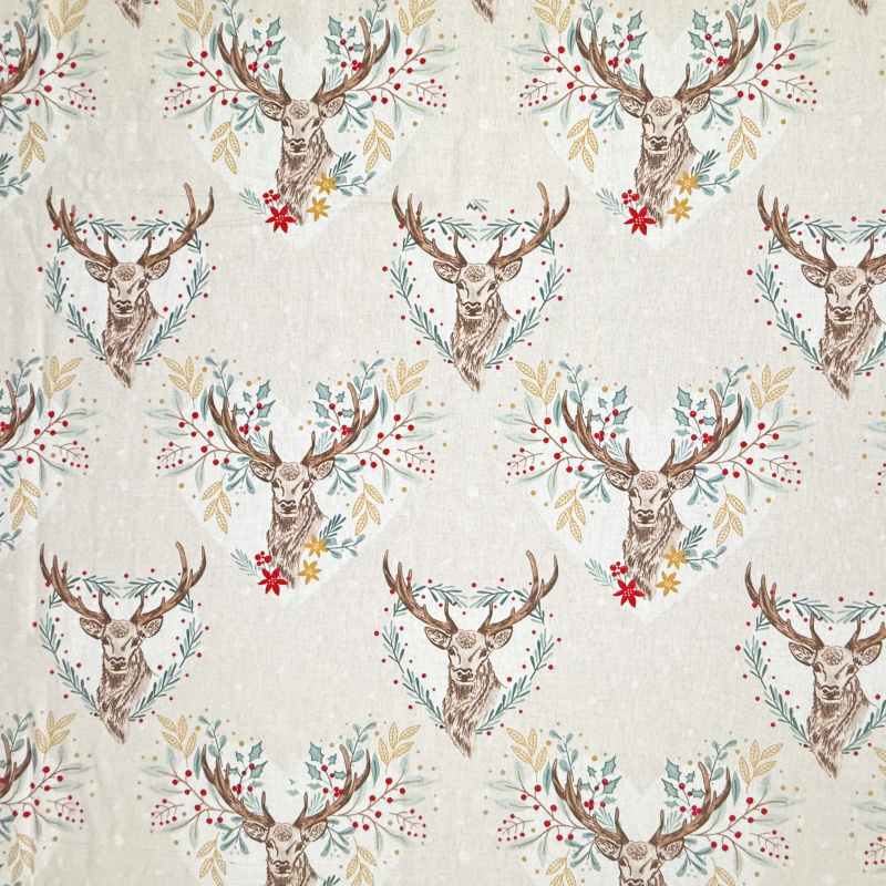Ervi Bavlněná flanelová látka/plátno š.240cm Jelení Kouzlo - 30603-12, metráž