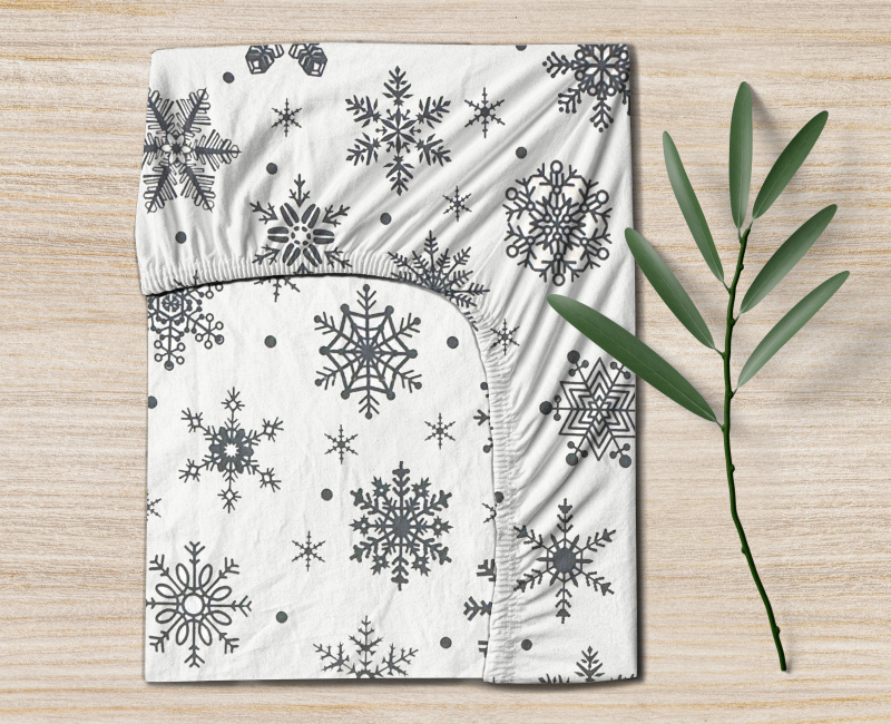 Ervi Bavlněné napínací prostěradlo - Zimní kouzlo