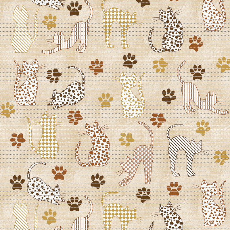 Pěnová předložka D-14B - Hravé kočky (různé velikosti)