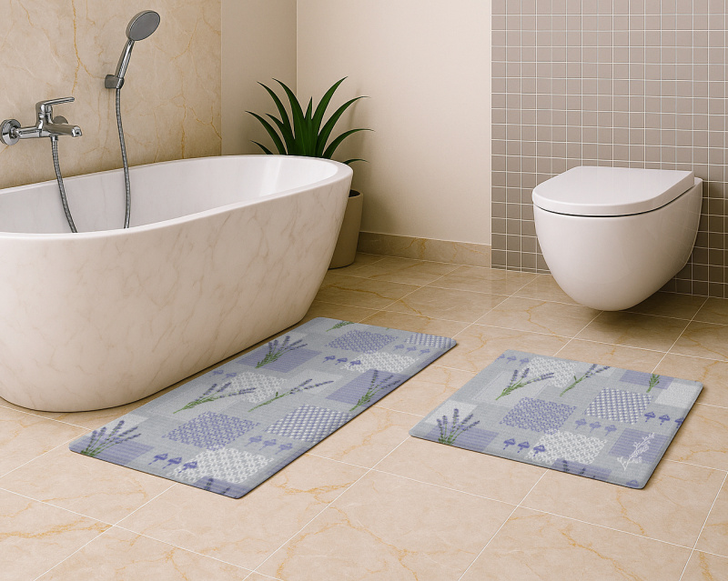 Sada koupelnových pěnových předložek D-272A - Provance (různé velikosti)