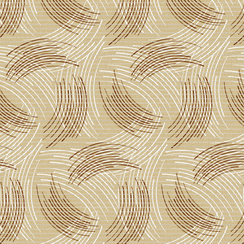 Sada koupelnových pěnových předložek s výkrojem u WC D-88B - Písečné vlny (různé velikosti)