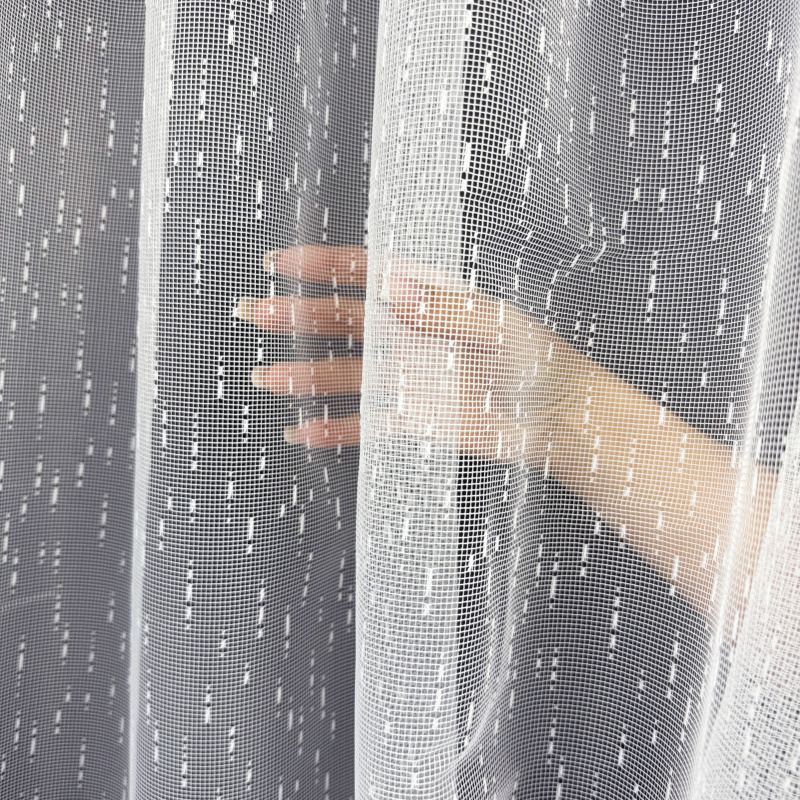 Ervi žakárová záclona bílá s olůvkem 4431, metráž