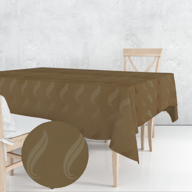 Ervi dekorační ubrus na stůl čtvercový - Hardal - hnědý