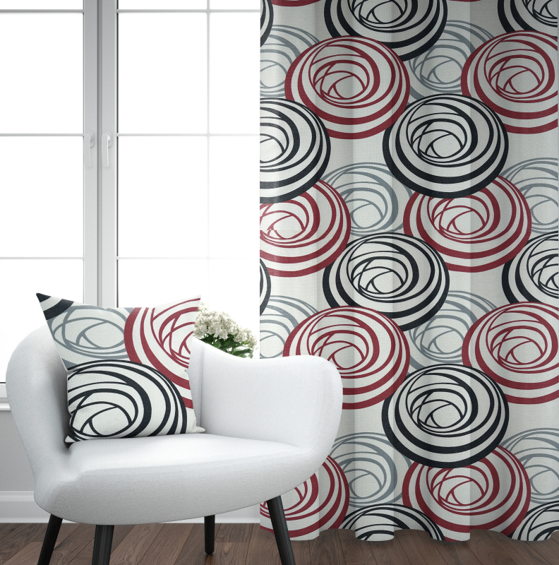 Ervi dekorační závěs - Retro Spirály