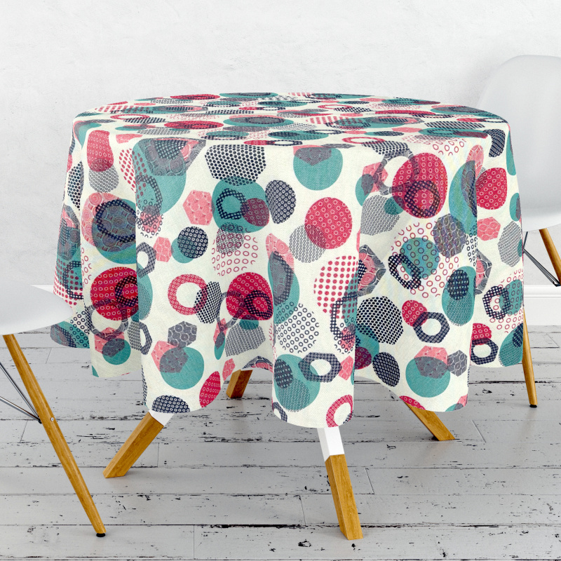 Ervi dekorační ubrus na stůl kulatý Fay - Retro